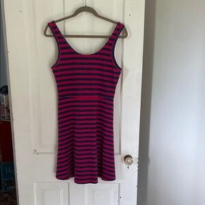 Lole Pink and Blue Striped Mini Dress